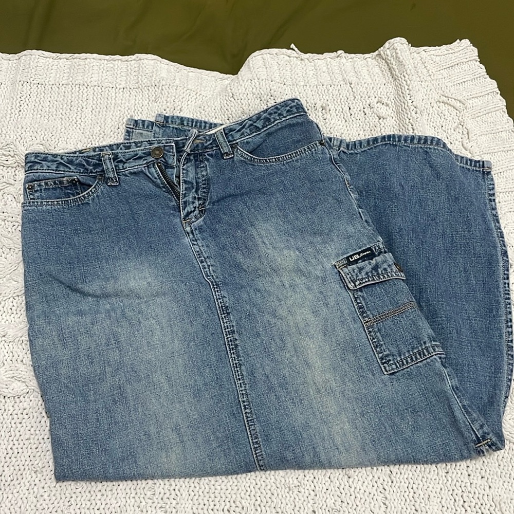 True Vintage y2K maxi Denim Skirt